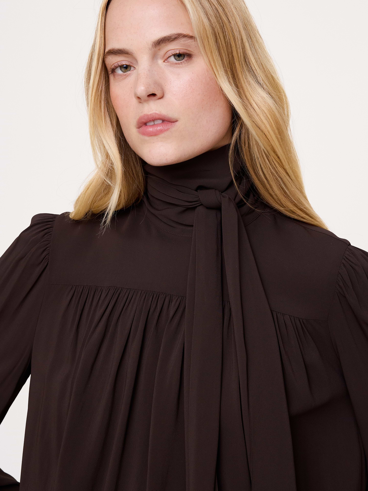 Image 4 of 7, Georgette Scarf-Tie Blouse
