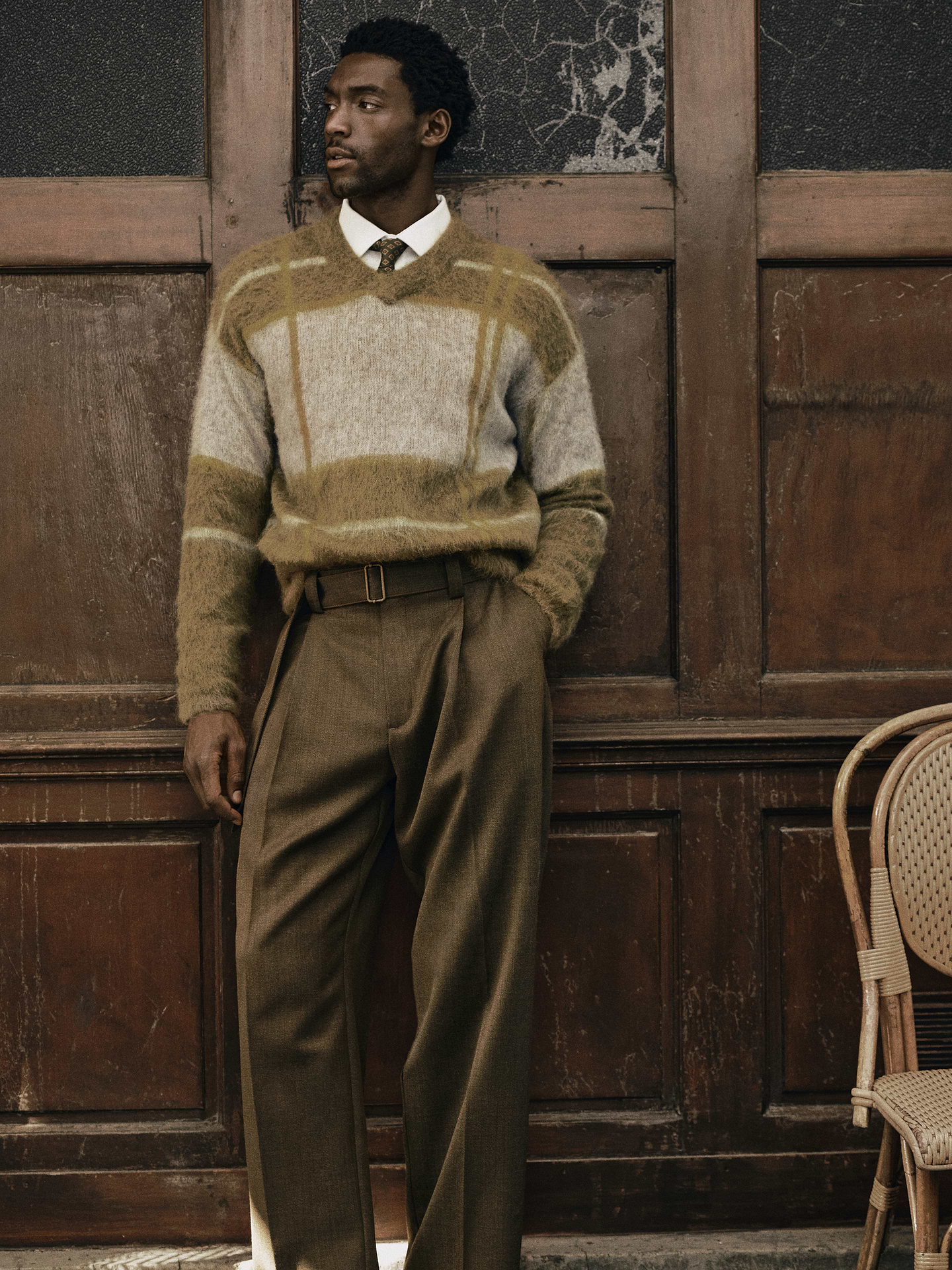 Image 5 of 8, Loose Twill Belted Dress Pant