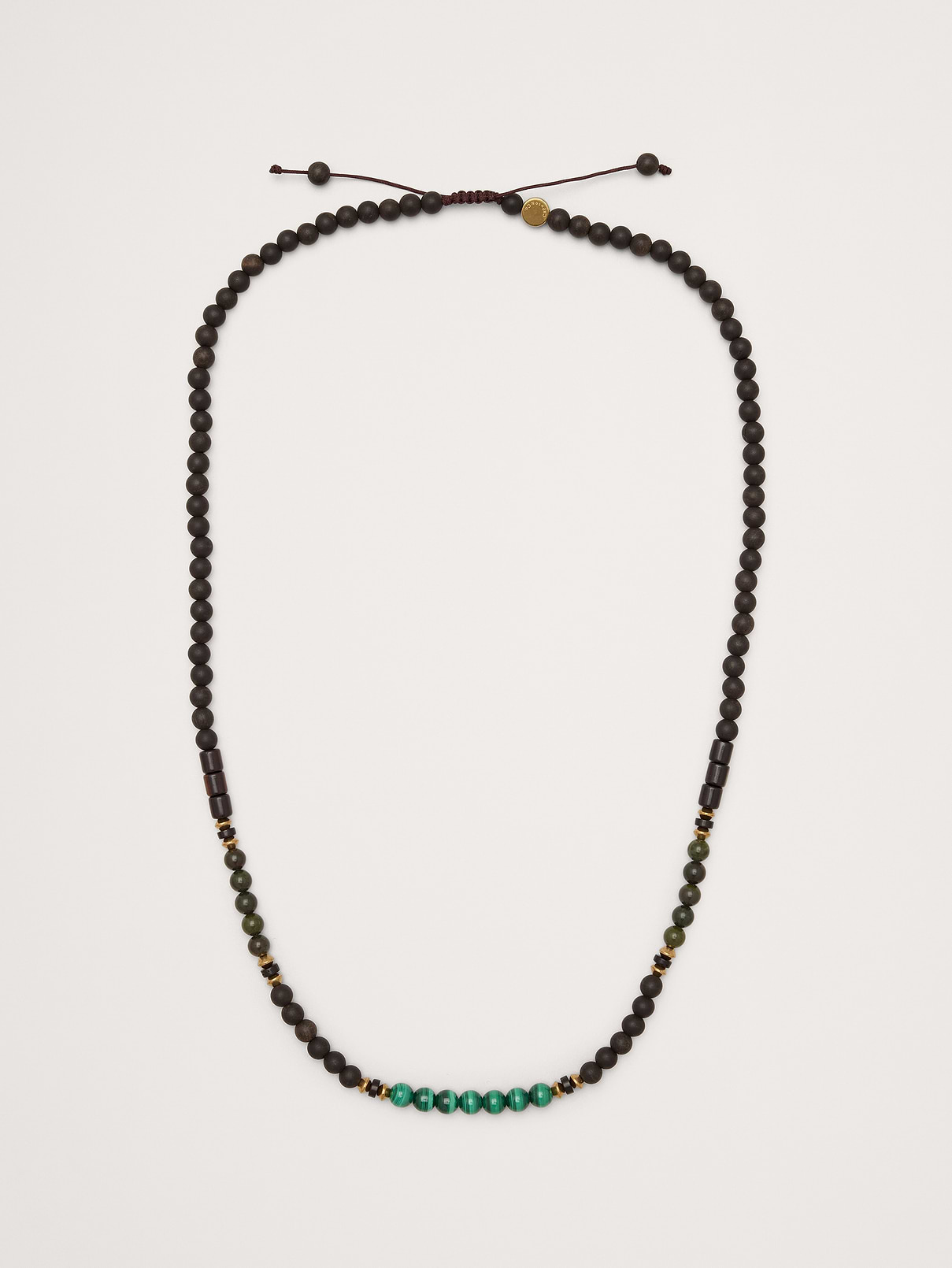 Gem And Wood Beaded Necklace by Caputo And Co