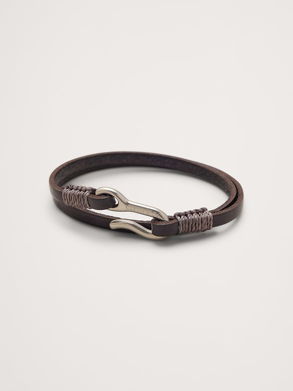 Euro Leather Double-Wrap Bracelet by Caputo & Co