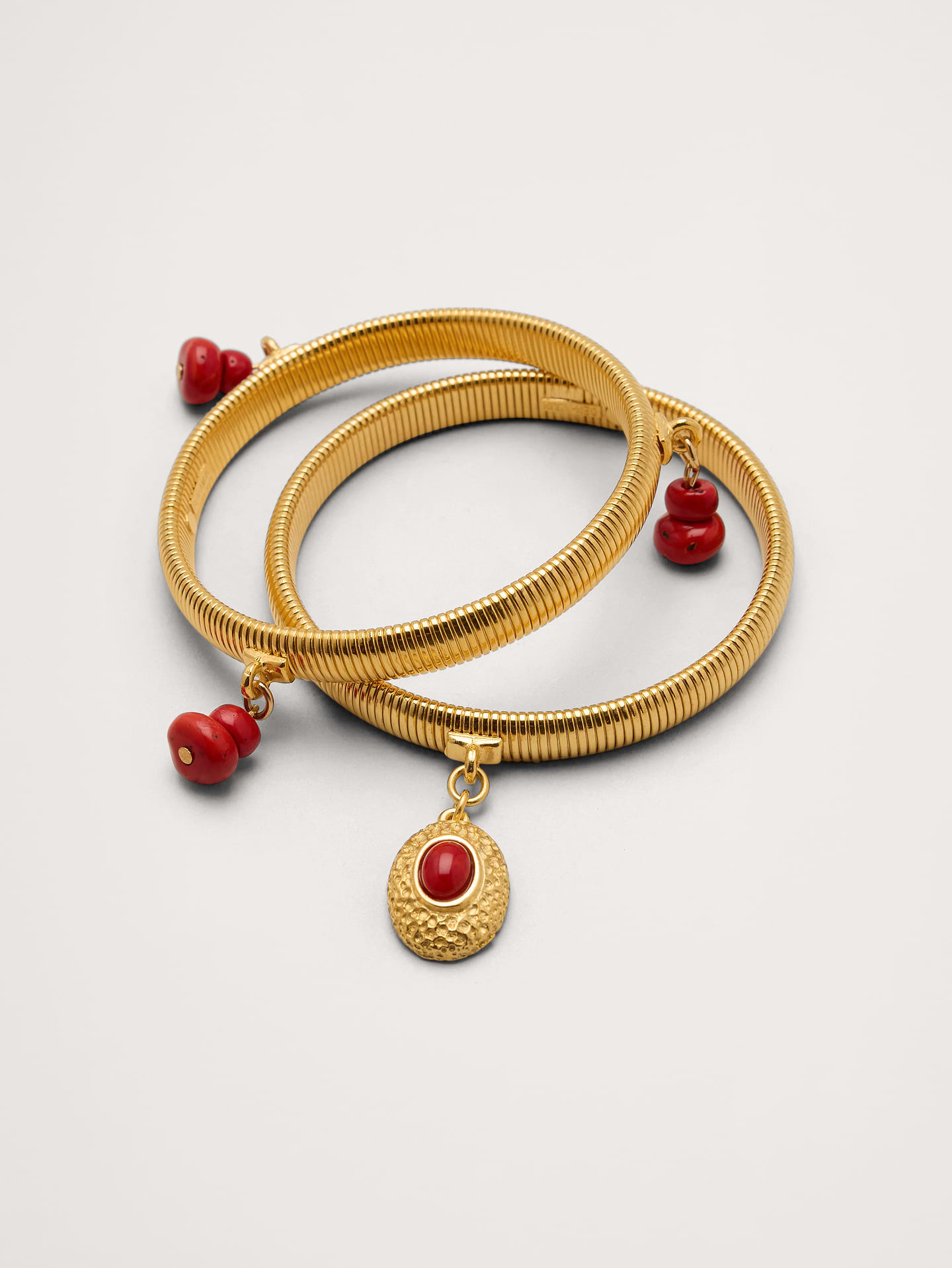 Image 1 of 2, Introducing Solana and Bahia. These coral resin charm bracelets play nicely together (and with the rest of your wardrobe)., Ben‑Amun: New York–crafted statement jewelry known for bold silhouettes, rich finishes, and couture‑level craftsmanship inspired by art, fashion, and history., Product #1200082