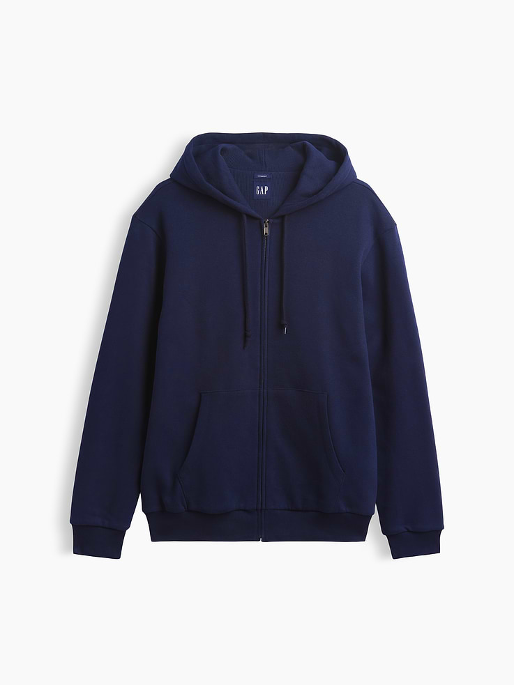 Image 5 of 5, VintageSoft Waffle-Lined Zip Hoodie
