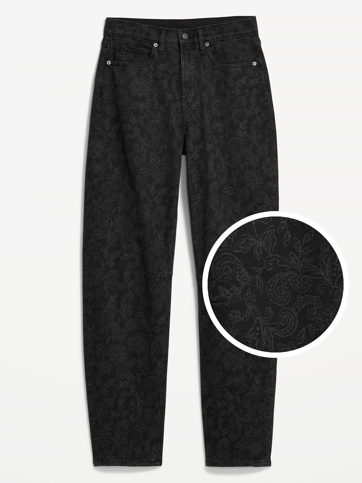 High-Waisted Baggy Barrel Jeans