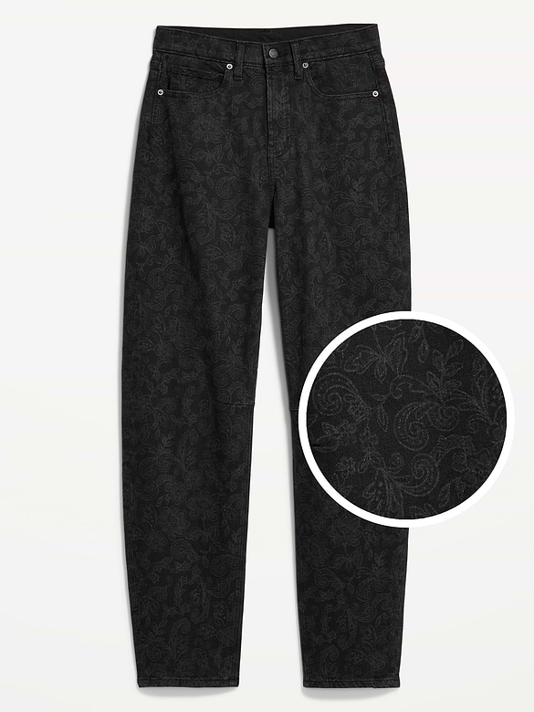 High-Waisted Baggy Barrel Jeans