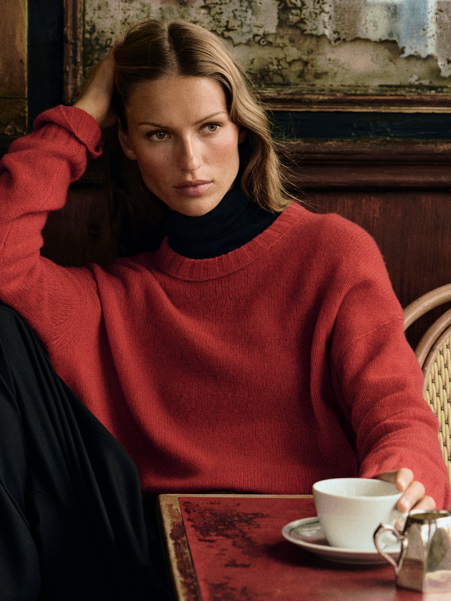 Image 6 of 8, Oversized Midweight Cashmere Crew-Neck Sweater