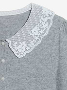 Image 3 of 3, SoSoft Lace-Collar Cardigan