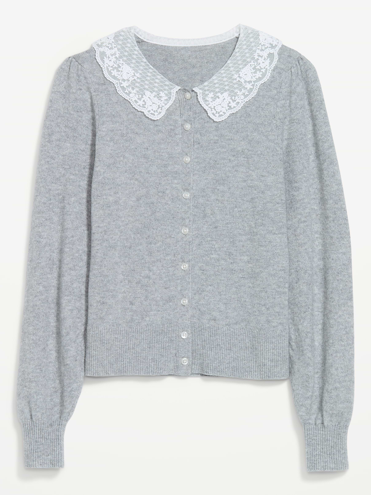 Image 2 of 3, SoSoft Lace-Collar Cardigan