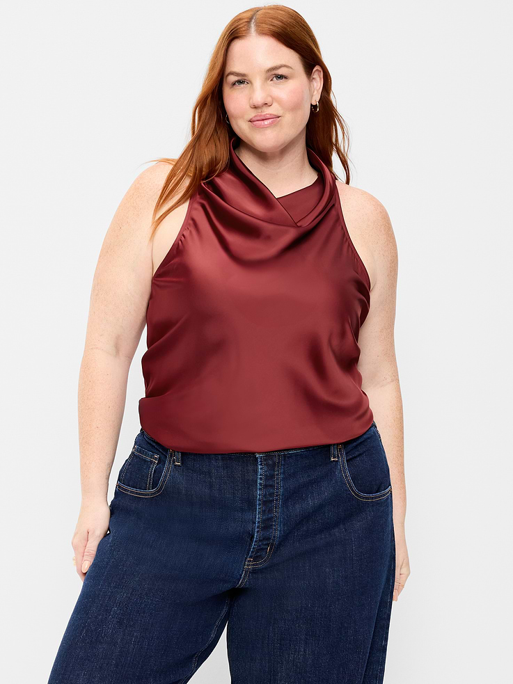 Image 4 de 6, Camisole à col cagoule en satin