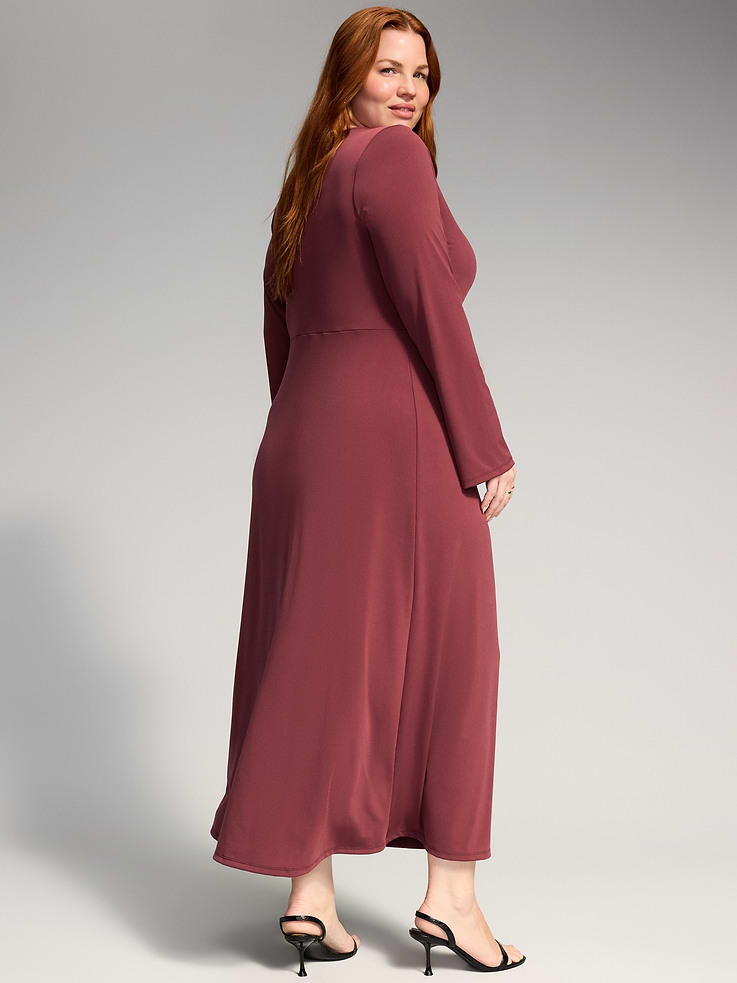 Image 10 of 10, The Occasion by Old Navy Long-Sleeve Tie-Front Maxi Dress