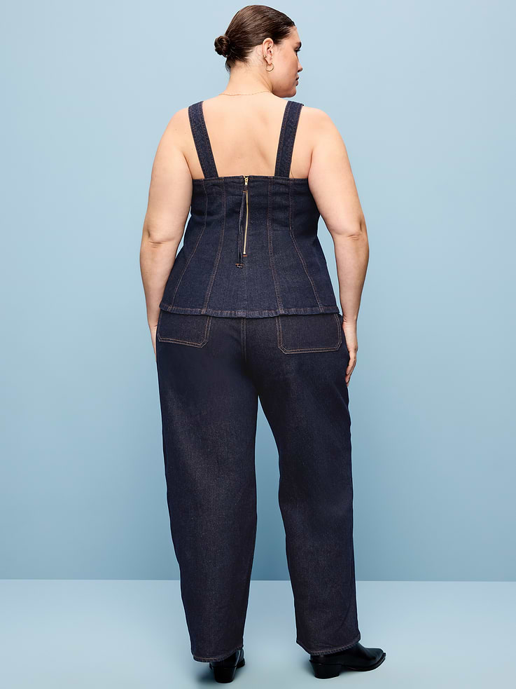 Image 11 de 11, Jean profilé à jambe large et à taille très haute
