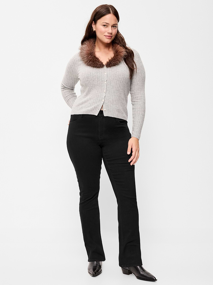 Image 2 of 6, Curvy Mid-Rise Wow Bootcut Jeans