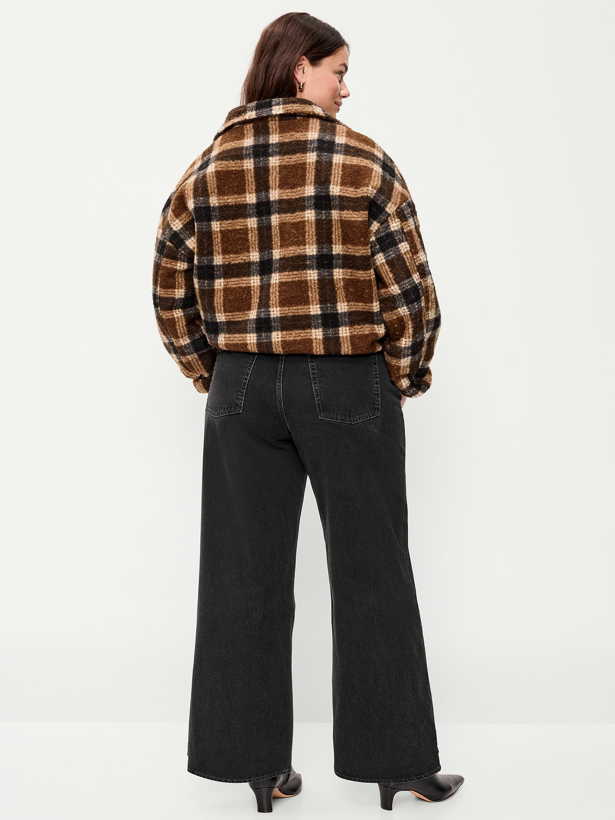 Image 3 of 6, Curvy Mid-Rise Wow Baggy Wide-Leg Jeans