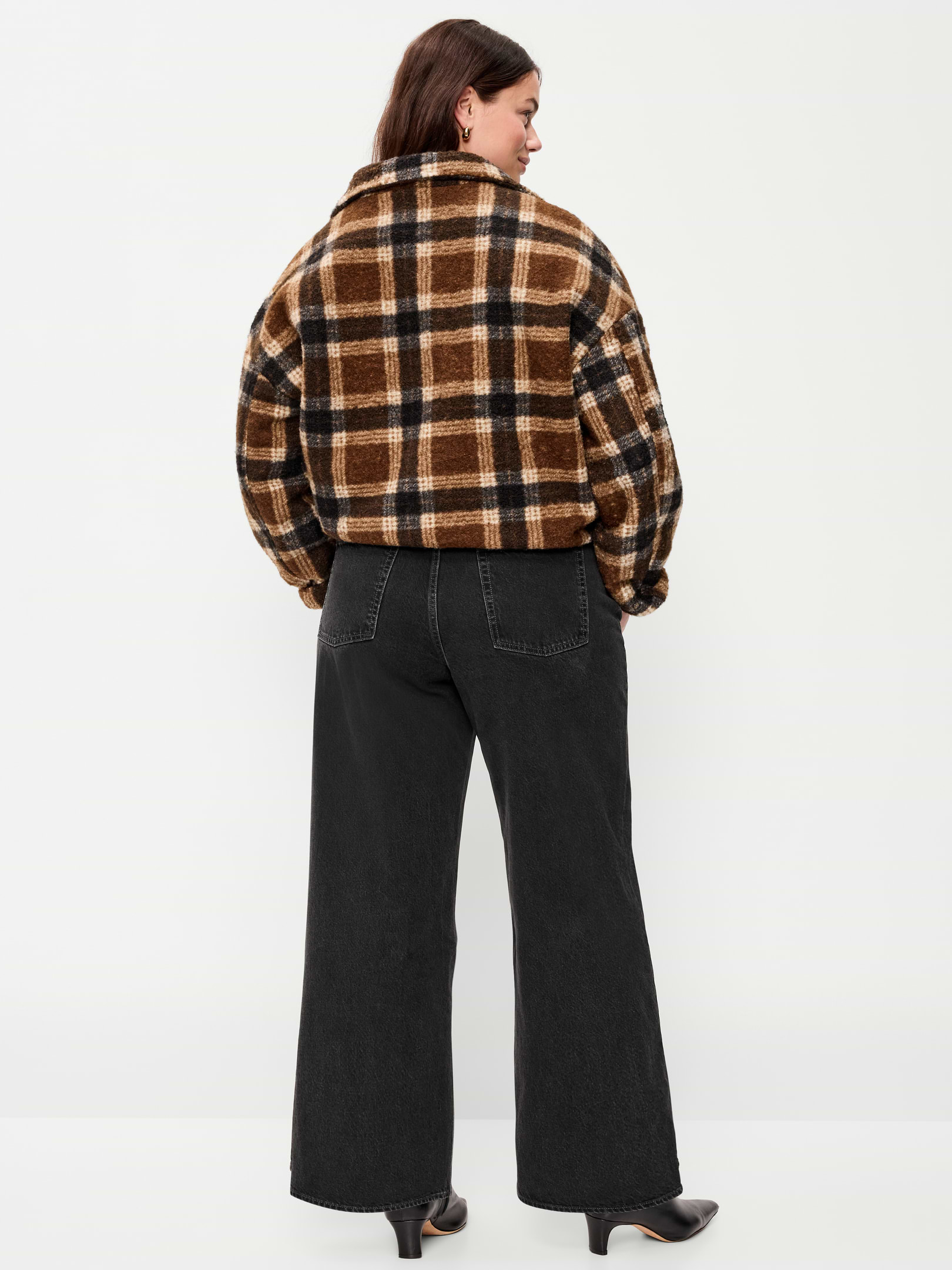 Image 3 of 6, Curvy Mid-Rise Wow Baggy Wide-Leg Jeans
