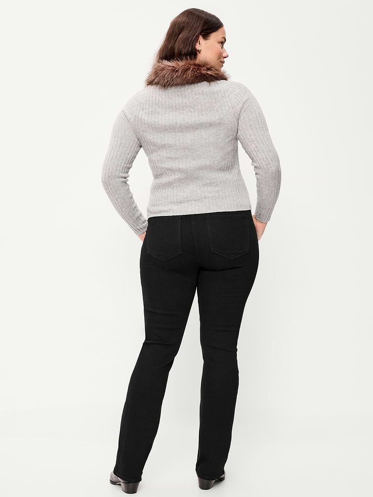 Image 3 of 6, Curvy Mid-Rise Wow Bootcut Jeans
