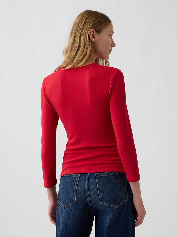 Image 3 of 5, Modern High V-Neck T-Shirt