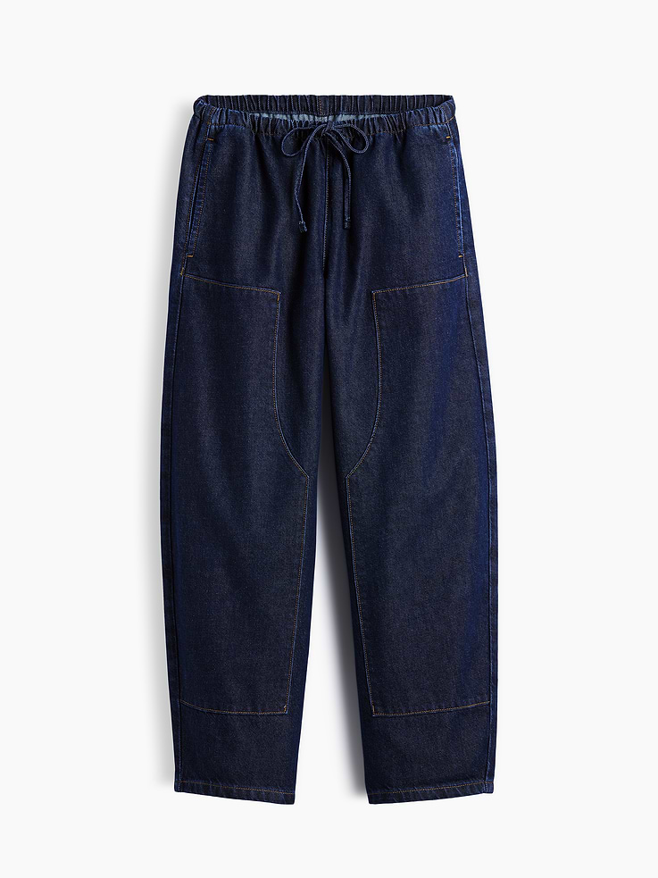 Image 7 of 7, High Rise UltraSoft Easy Double-Knee Barrel Jeans