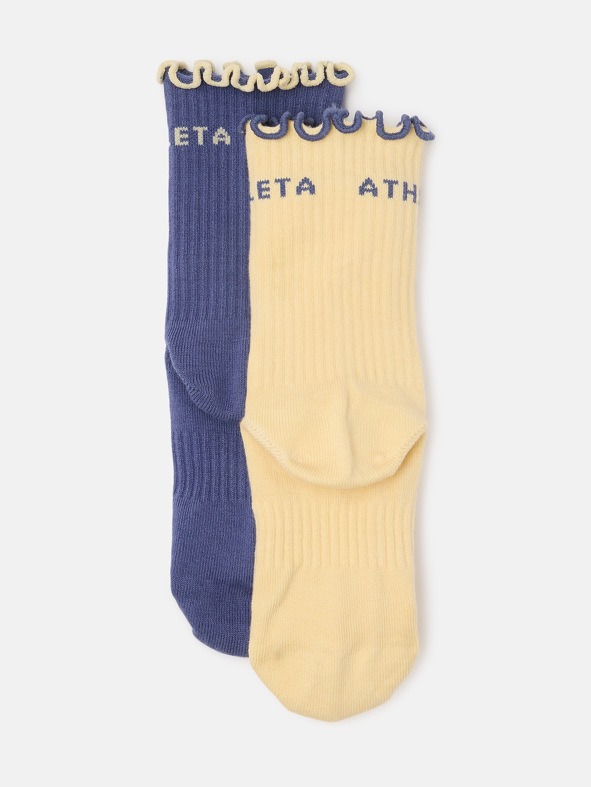 Image 2 of 2, Athleta Girl Lettuce Trim Crew Sock 2-Pack