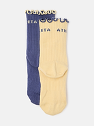 Image 2 of 2, Athleta Girl Lettuce Trim Crew Sock 2-Pack