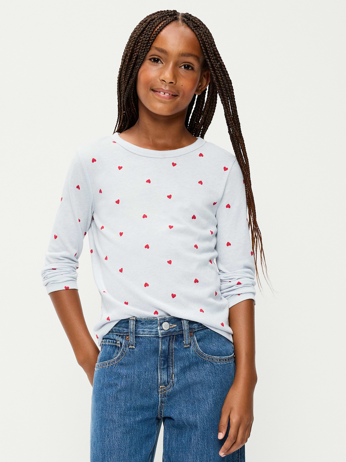 Image 1 of 3, crew neck, long sleeves, all-over print, Product #906036