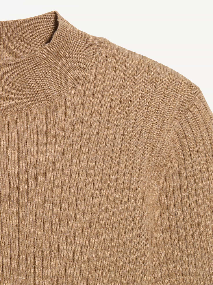 Image 3 of 4, SoSoft Lite Ribbed Mock-Neck Sweater