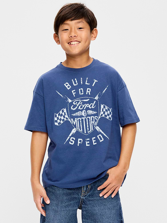 Ford™ Oversized Gender-Neutral Graphic T-Shirt Kids