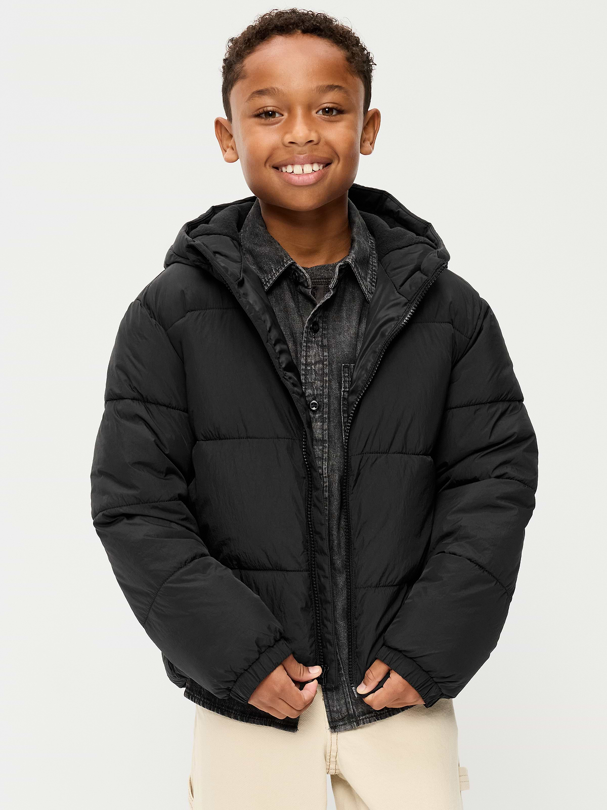 Water-Resistant Puffer Jacket for Boys
