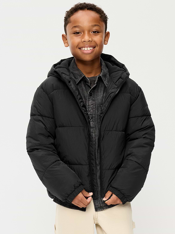 Water-Resistant Puffer Jacket for Boys