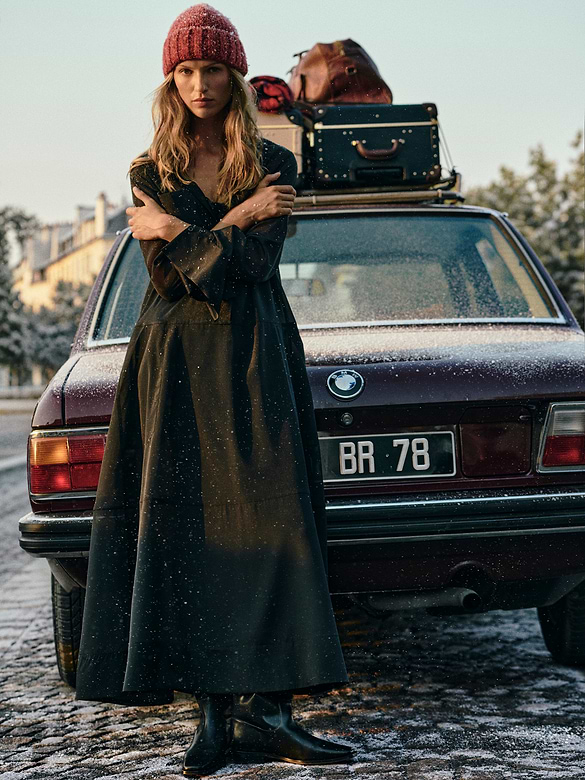 Organza Maxi Shirt Dress