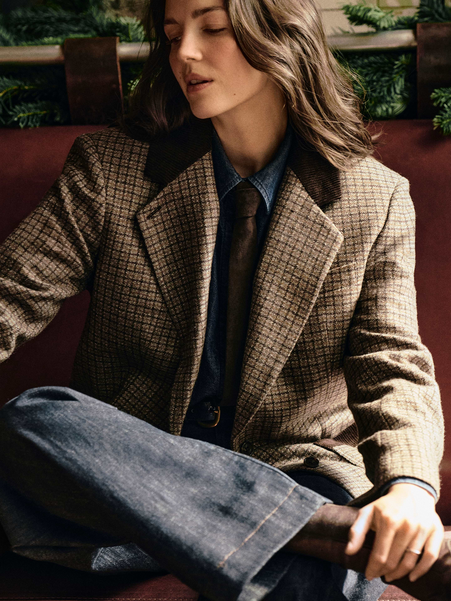Image 8 of 8, Boyfriend Italian Tweed Blazer