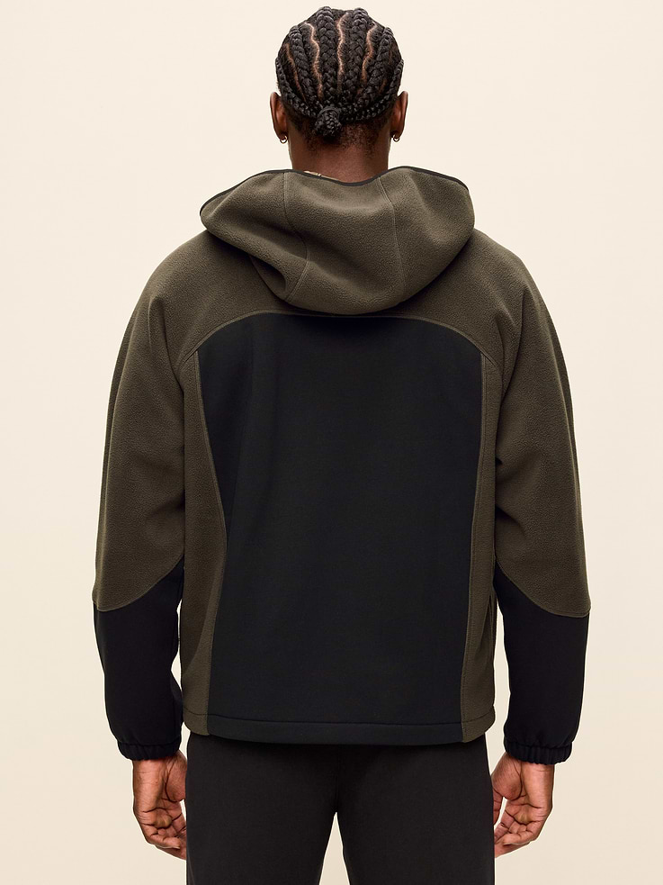 Image 2 of 4, Sherpa Quarter-Zip Hooded Jacket