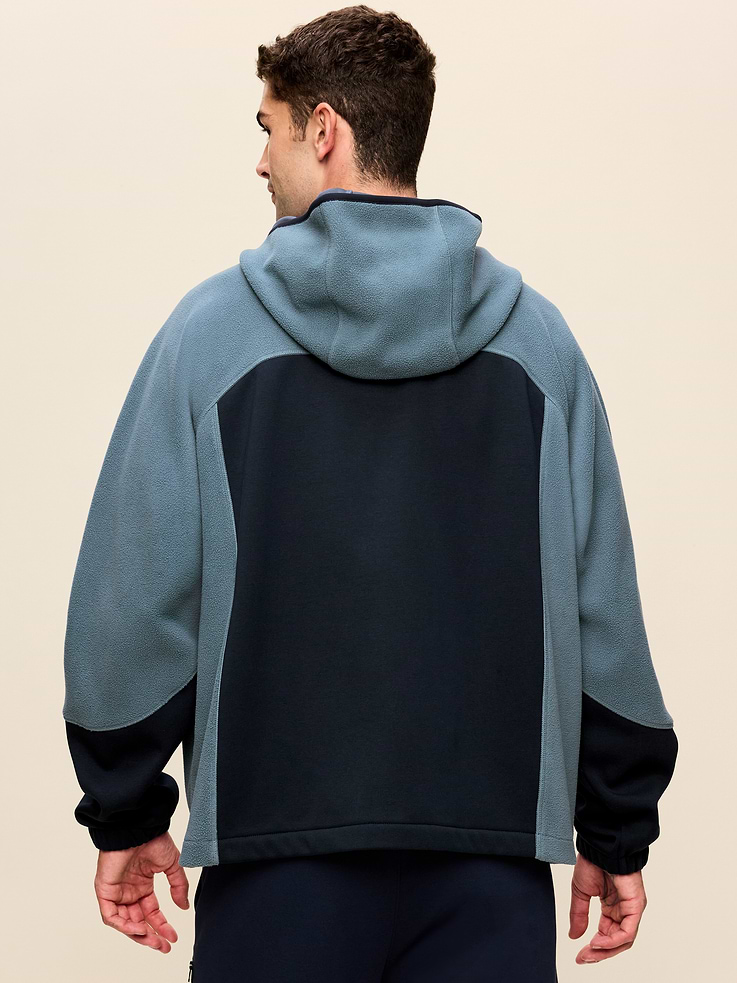 Image 2 of 4, Sherpa Quarter-Zip Hooded Jacket