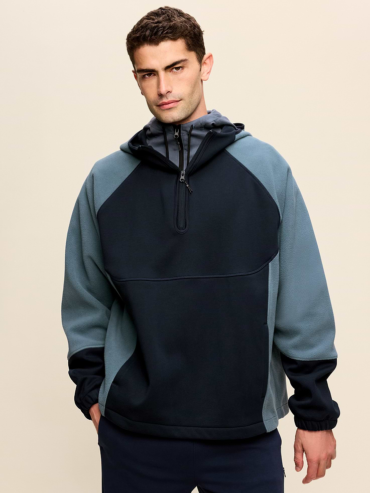 Image 1 of 4, built-in hood, long sleeves, quarter-zipper, welt hand-warming pockets, Product #1183666
