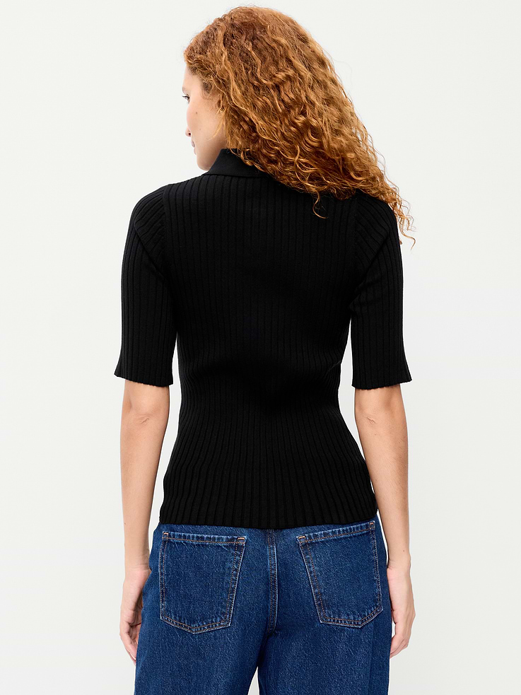 Image 2 of 5, Short-Sleeve Ribbed Polo