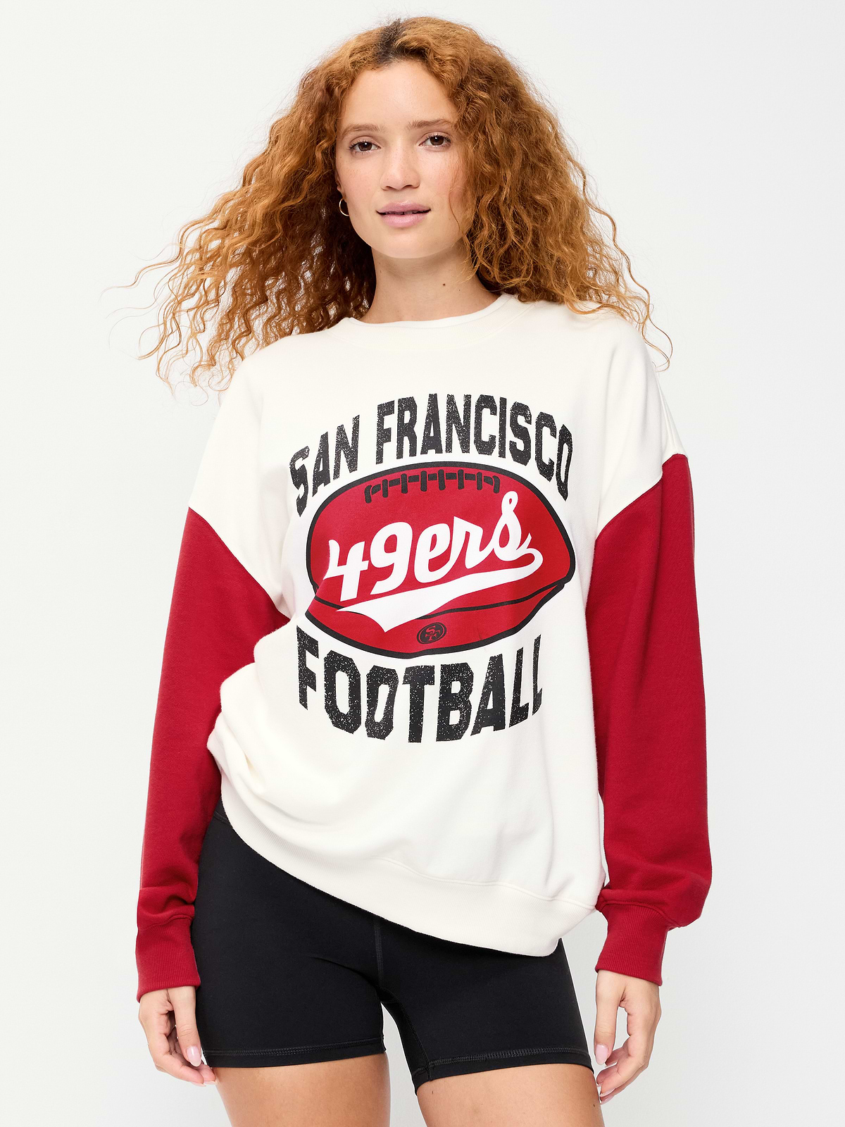 San Francisco 49ers Oversized Fleece Sweatshirt for Women