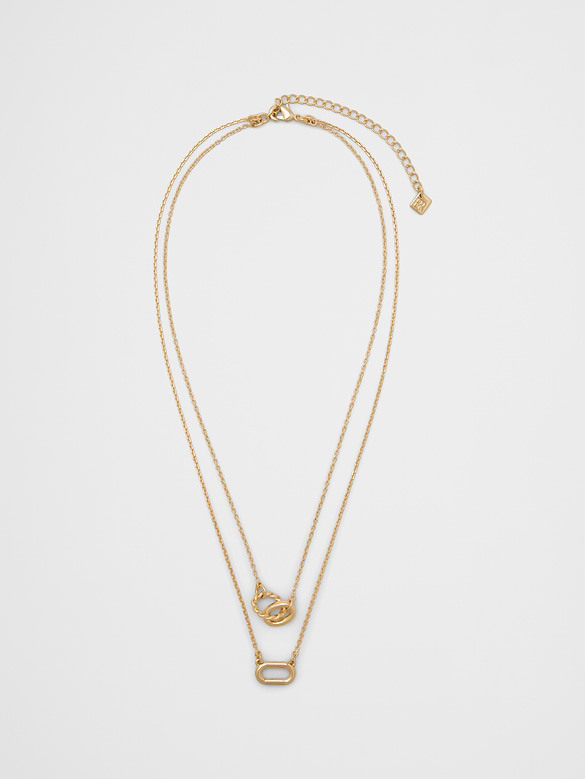 Layered Pave Link Necklace