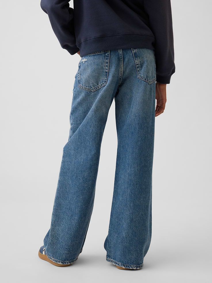 Image 5 of 5, Kids Low Rise Stride Wide-Leg Jeans