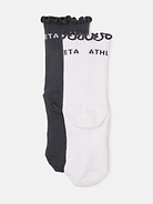 Image 2 of 2, Athleta Girl Lettuce Trim Crew Sock 2-Pack