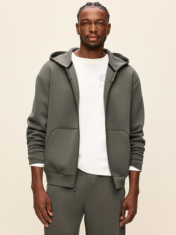 Veste à capuchon surdimensionné en Molleton raffiné