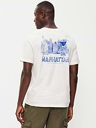 Image 1 of 3, rib-knit crew neck, short sleeves, graphic varies, Product #1182304