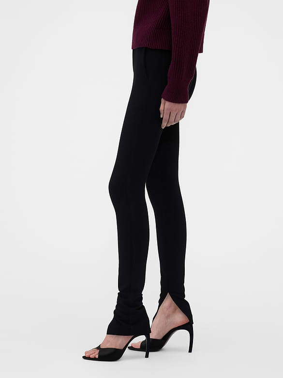 Gap × Victoria Beckham Mid Rise Split-Hem Ponte Pants