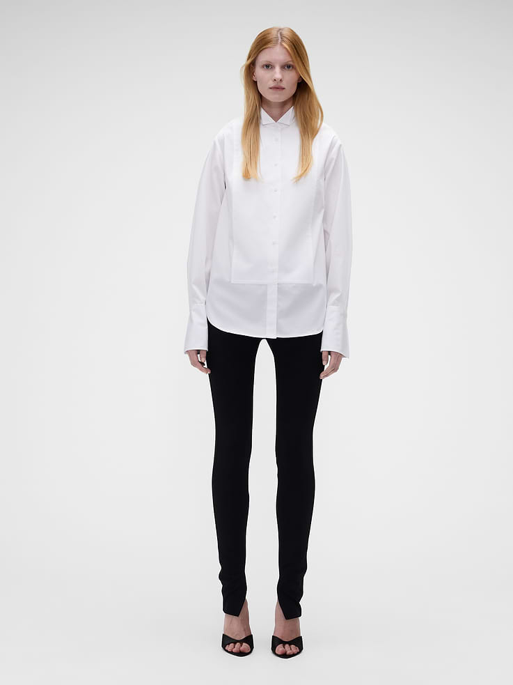 Image 2 of 9, Gap × Victoria Beckham Organic Cotton Tuxedo Shirt, Cardmember Early Access