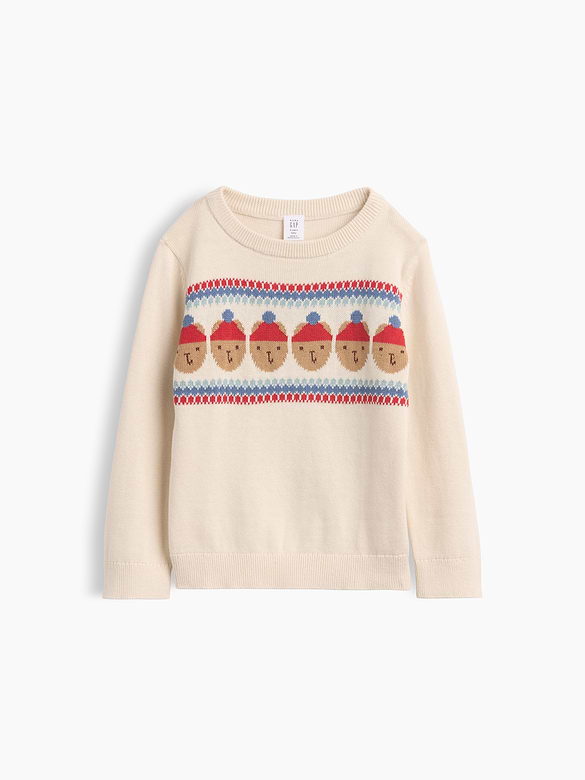 babyGap 100% Cotton Brannan Bear Fair Isle Sweater