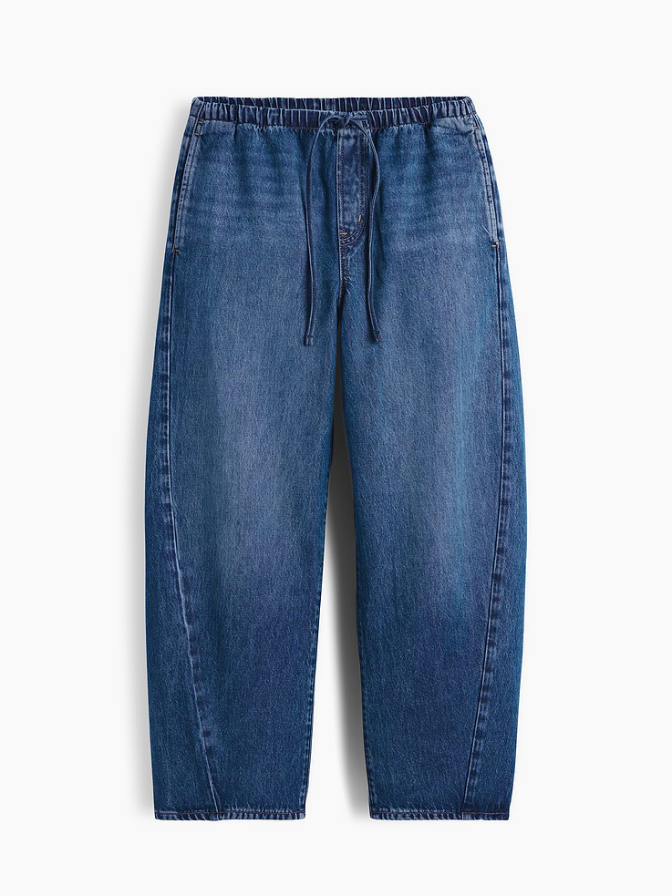 Image 6 of 6, Mid Rise UltraSoft Easy Barrel Jeans