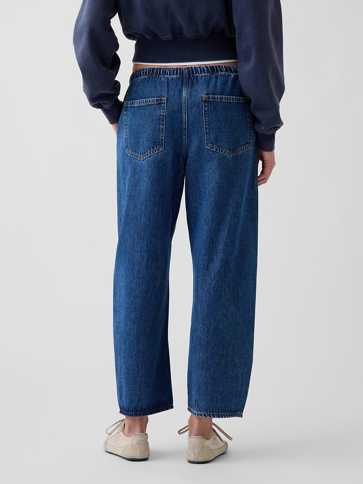 Image 4 of 6, Mid Rise UltraSoft Easy Barrel Jeans