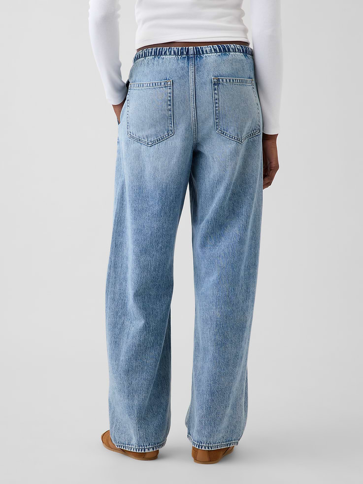 Image 4 of 6, Mid Rise UltraSoft Easy Barrel Jeans