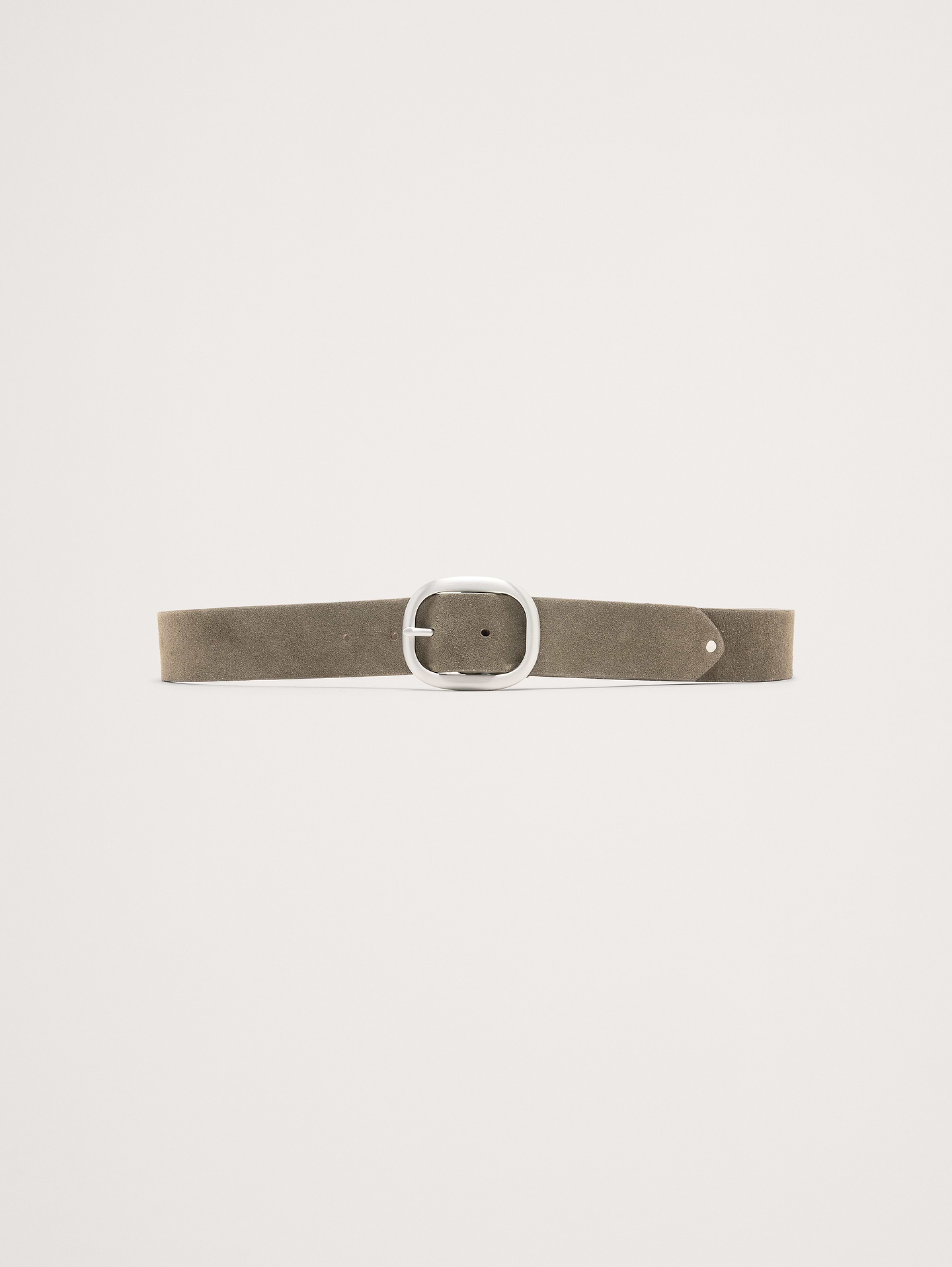 Image 1 of 3, A classic leather belt with an oval-shaped belt buckle that adds a vintage-inspired finish., Product #1180005