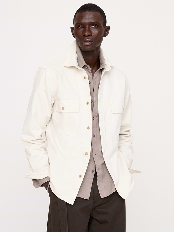 Cotton Twill Shirt Jacket