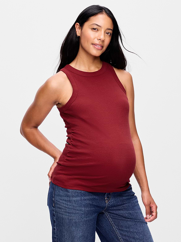 Maternity High-Neck Tank Top
