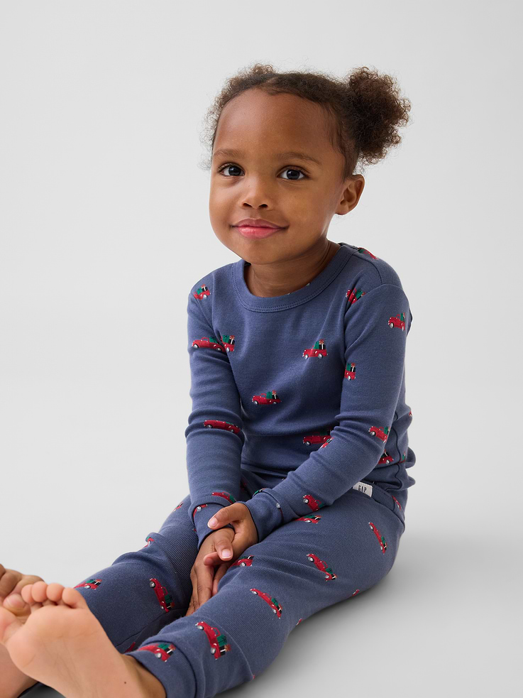Image 3 de 6, Pyjama en coton biologique brossé pour Enfant et Bébé
