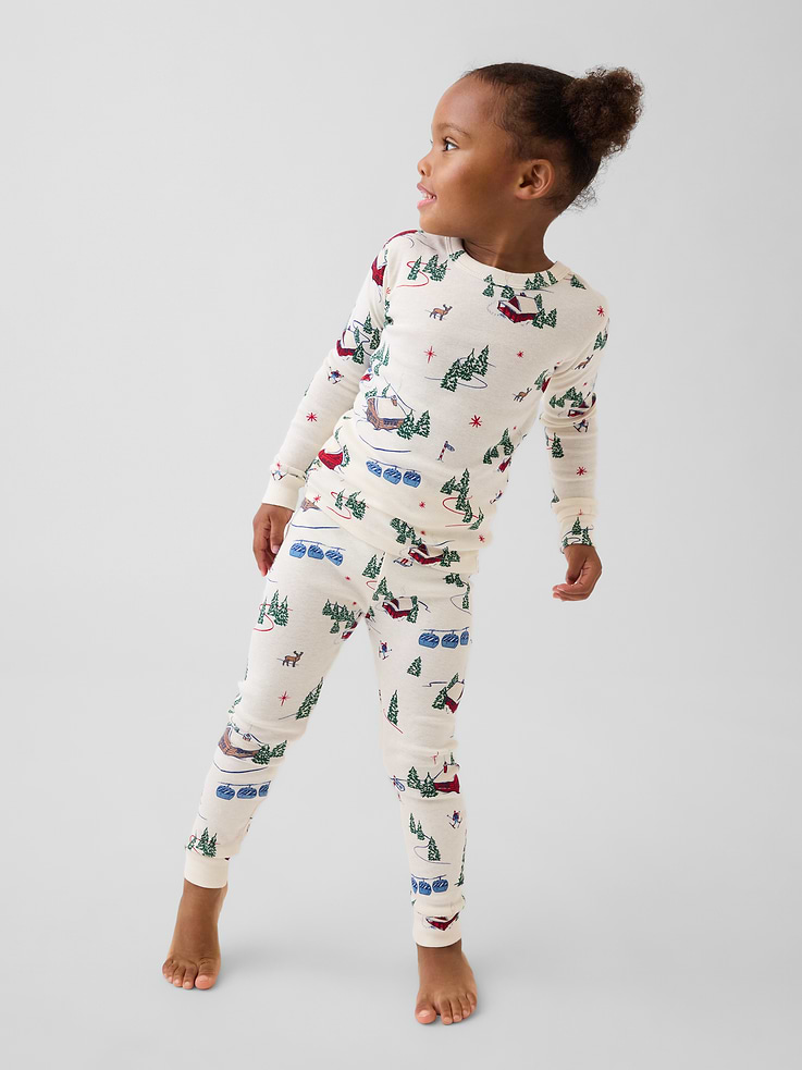 Image 3 de 6, Pyjama en coton biologique brossé pour Enfant et Bébé